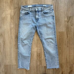 Bldwn Baldwin Modern Skinny Mens Lucca Crop Jeans Raw Hem Size 33